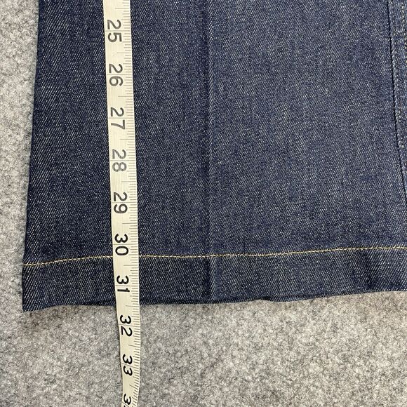 Spanx Jeans Womens Medium Petite Raw Indigo Flare Pull On 31.5" Inseam  NEW - Picture 12 of 13
